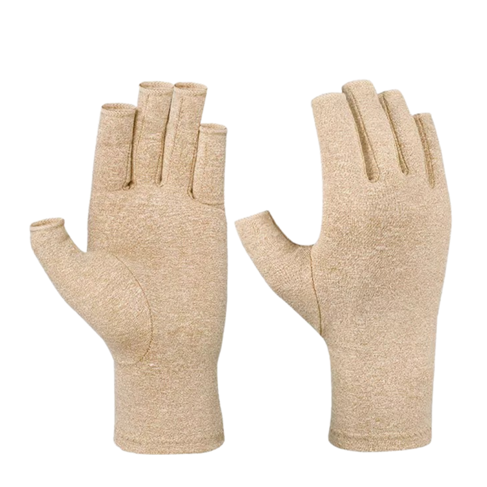 Gants de compression antidouleurs articulaires -Nude - Ozerty