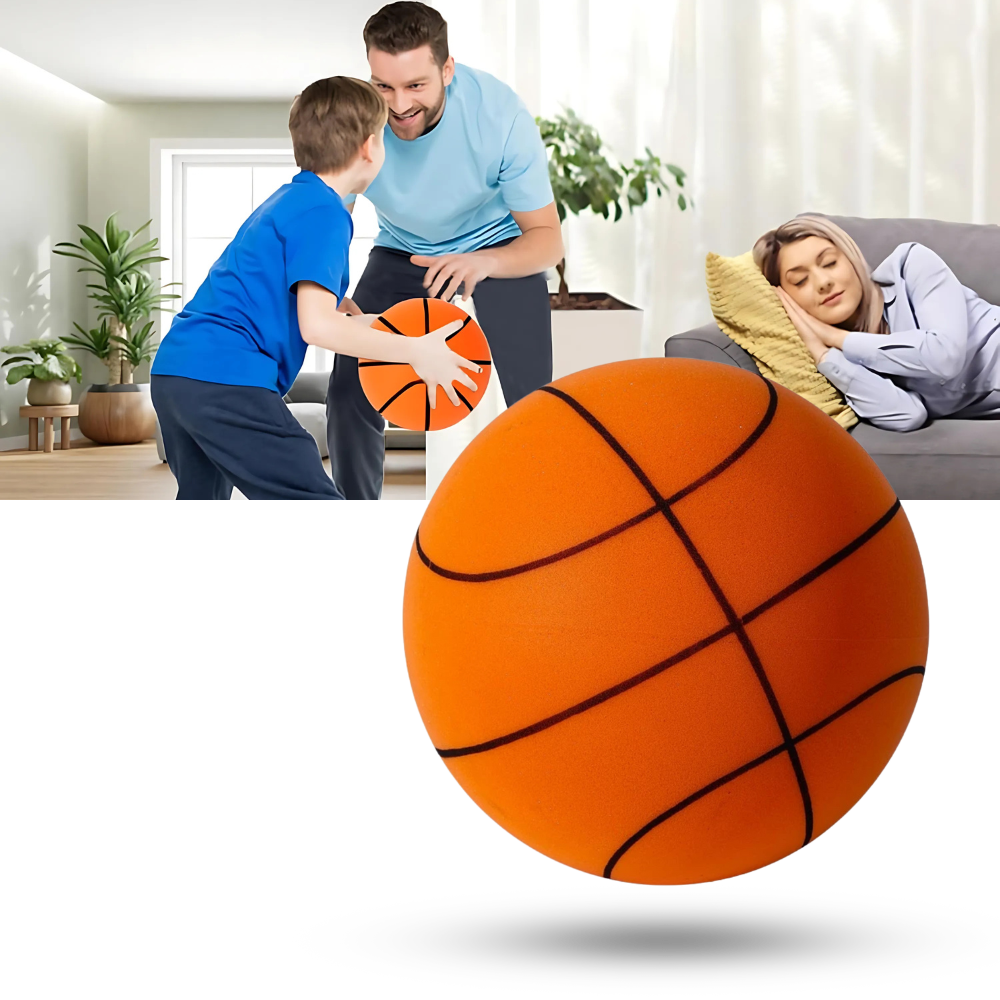 Ballon De Basket Silencieux Taille 7 HOVCEH - Mousse PU, 340 G, Pour Entraînement Intérieur, Orange
