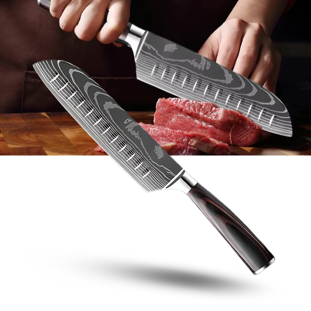 Couteau japonais en bois de Pakka - Ozerty