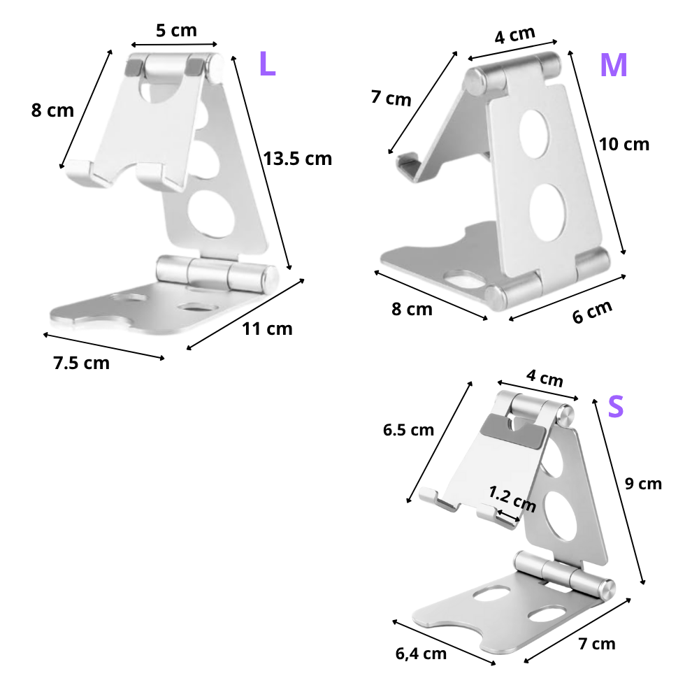 Support pivotant et pliable pour téléphone et tablette