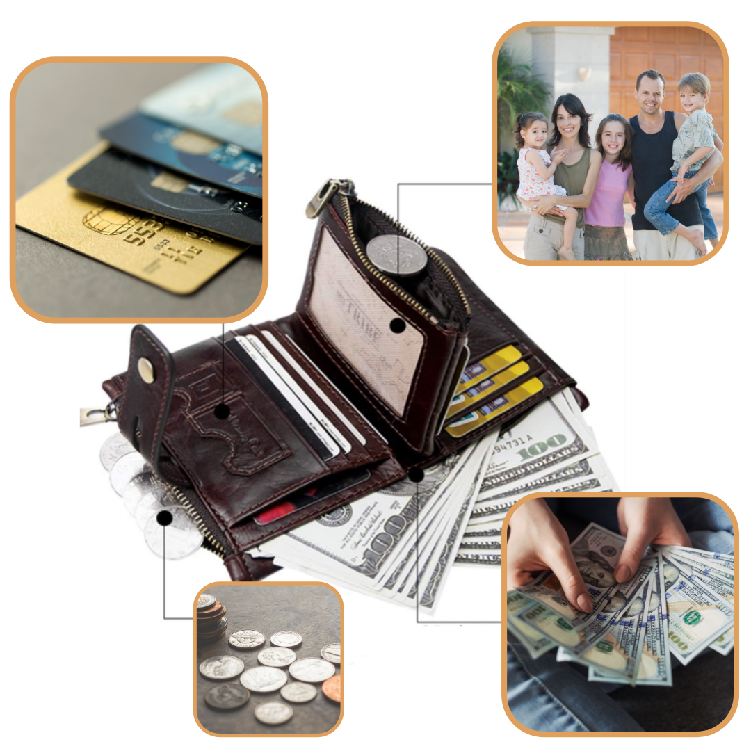 Portefeuille à chaine en cuir