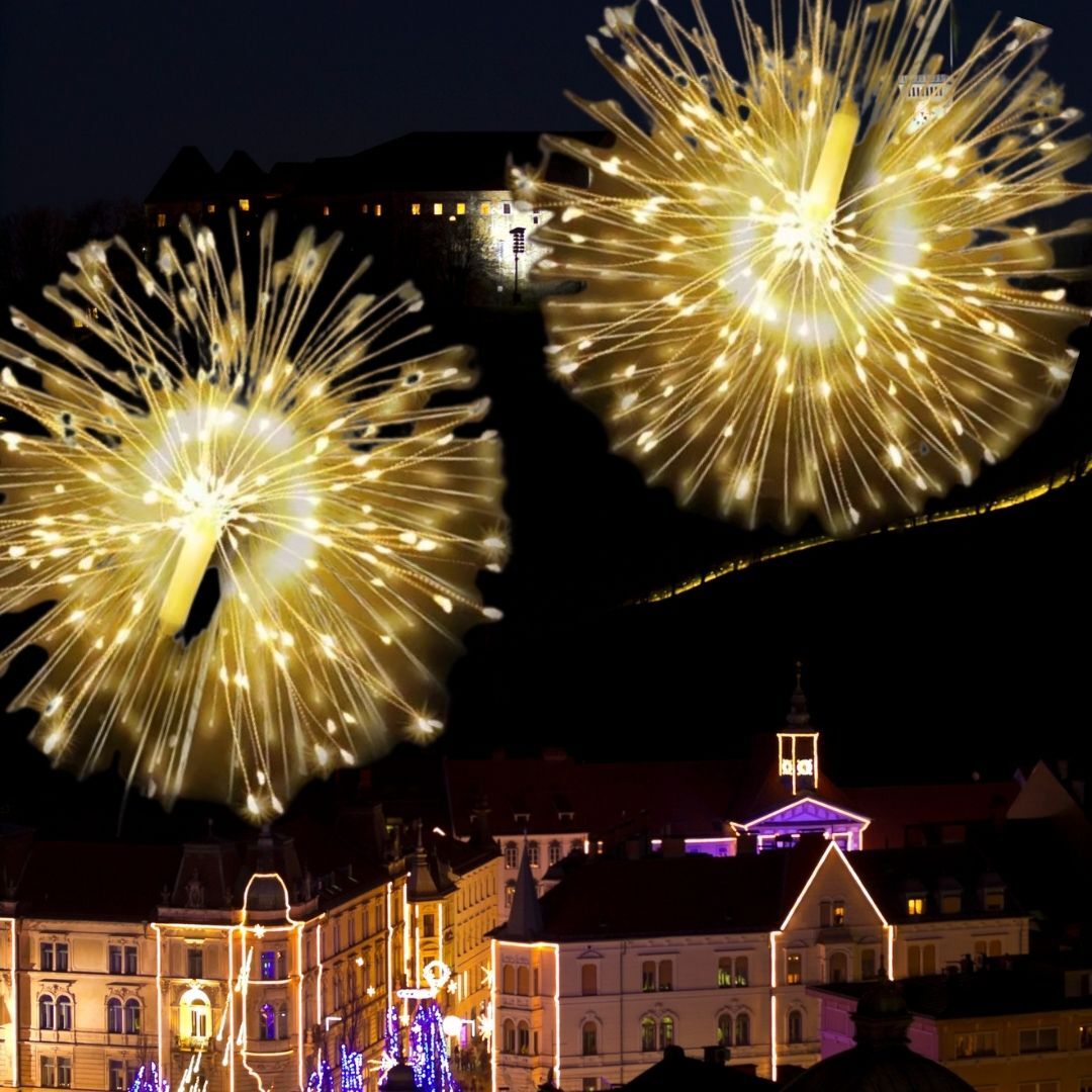 LED feu d'artifice guirlande cuivre - Ouistiprix
