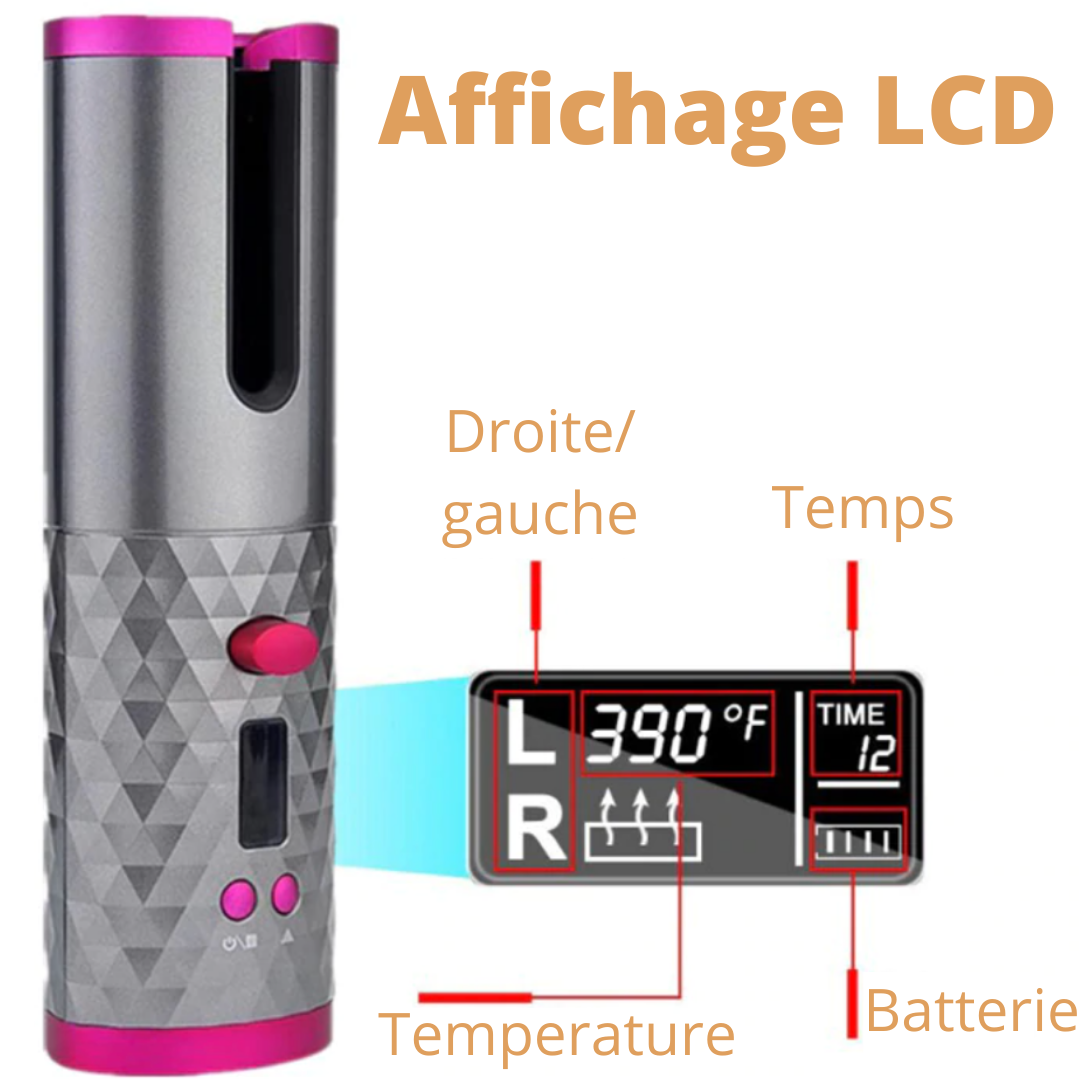 Fer à friser sans fil céramique