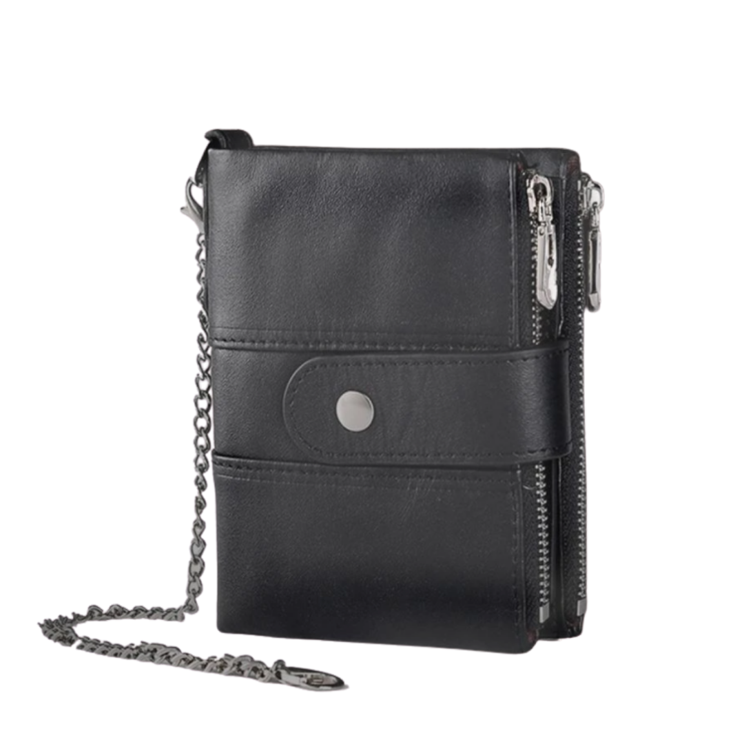 Portefeuille à chaine en cuir