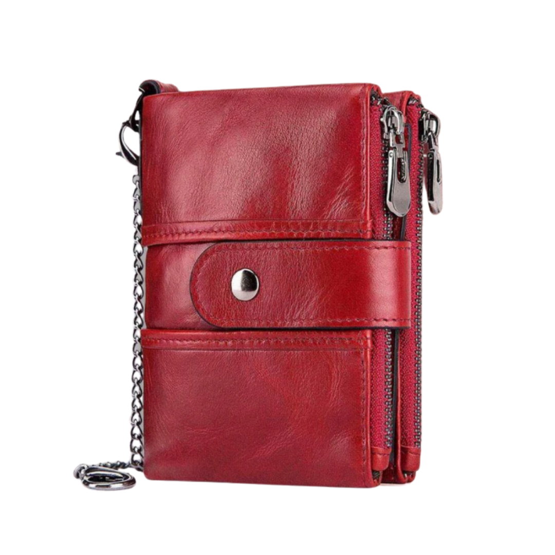 Portefeuille à chaine en cuir