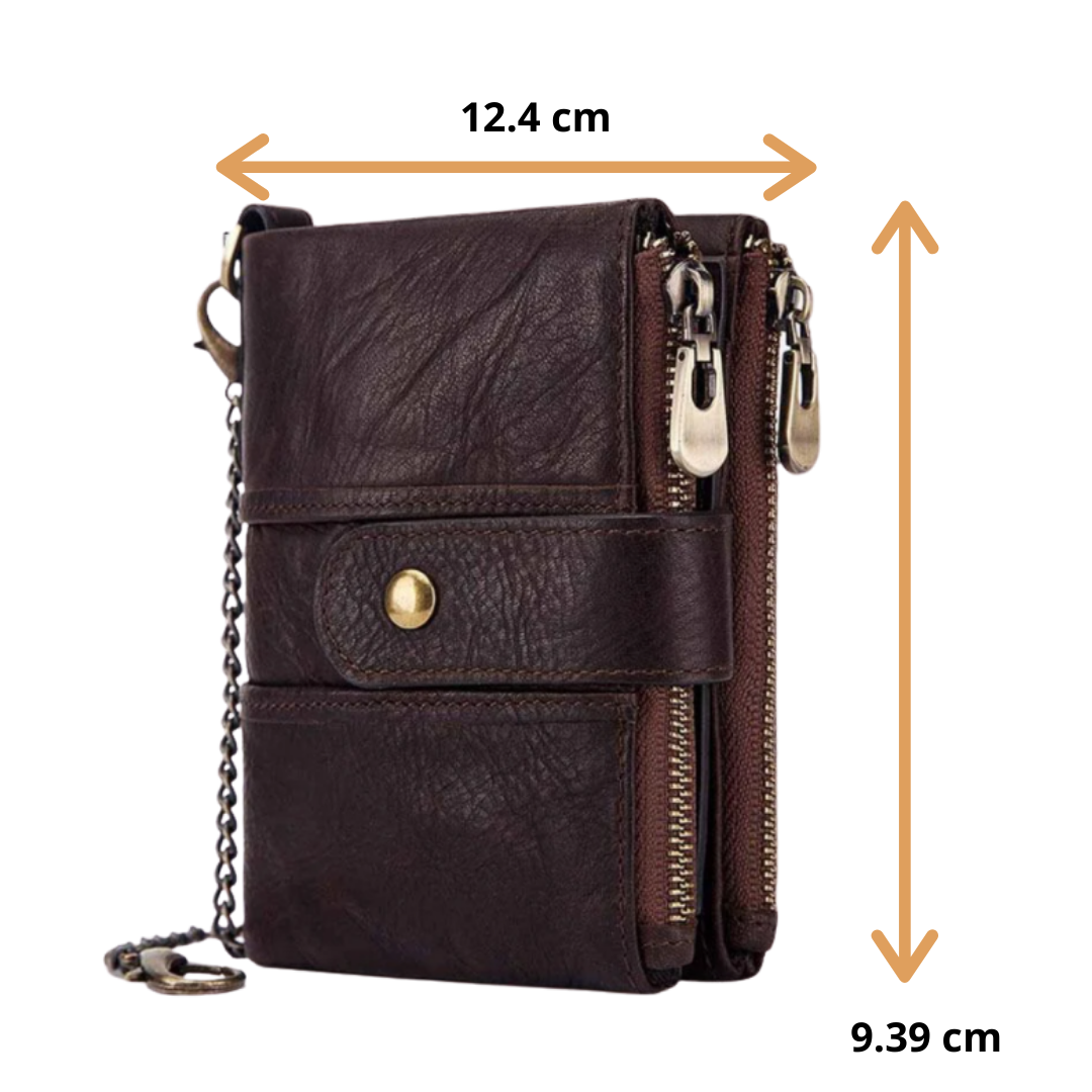 Portefeuille à chaine en cuir