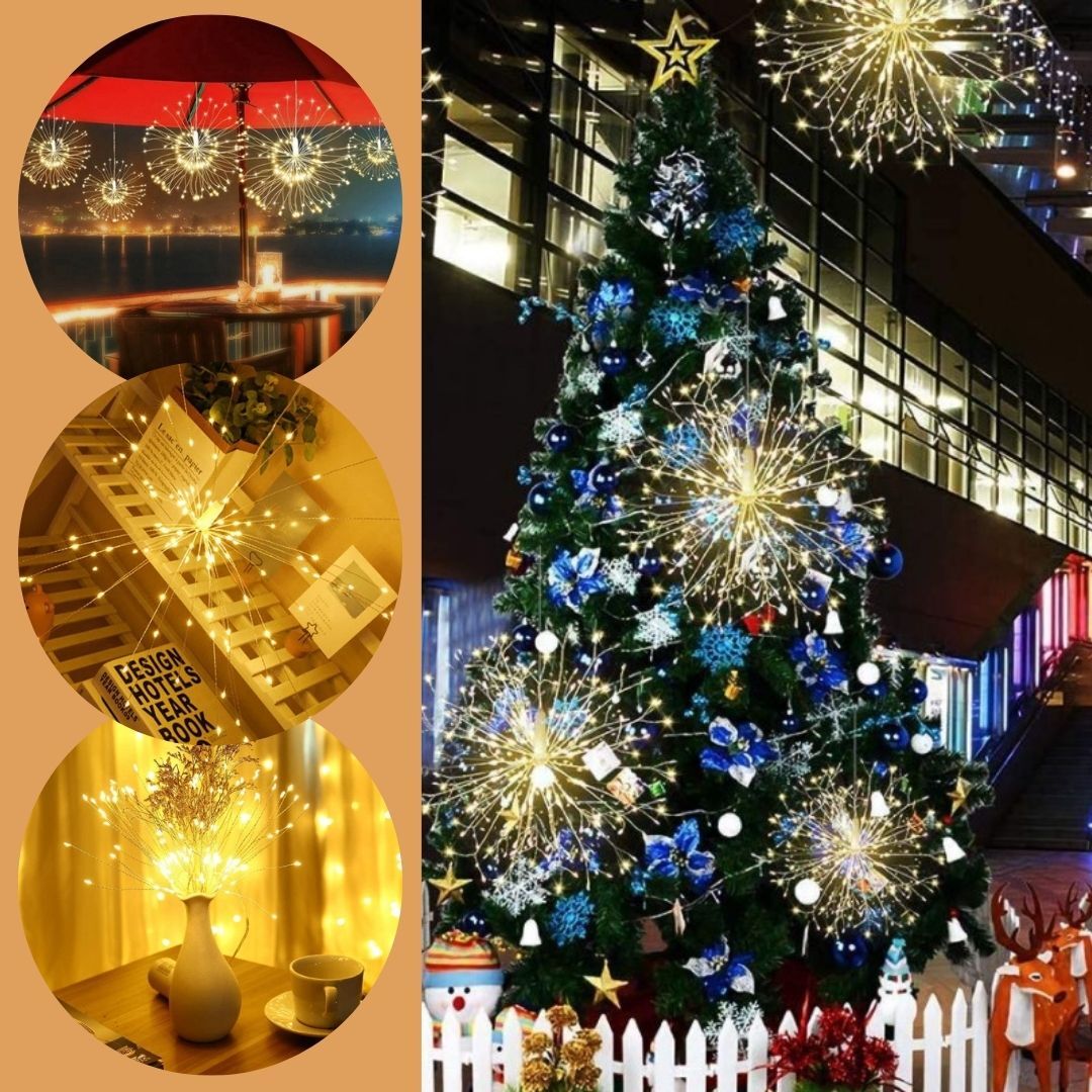 LED feu d'artifice guirlande cuivre - Ouistiprix