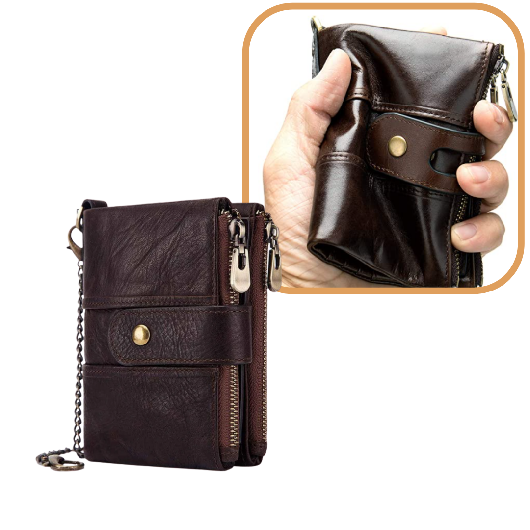 Portefeuille à chaine en cuir