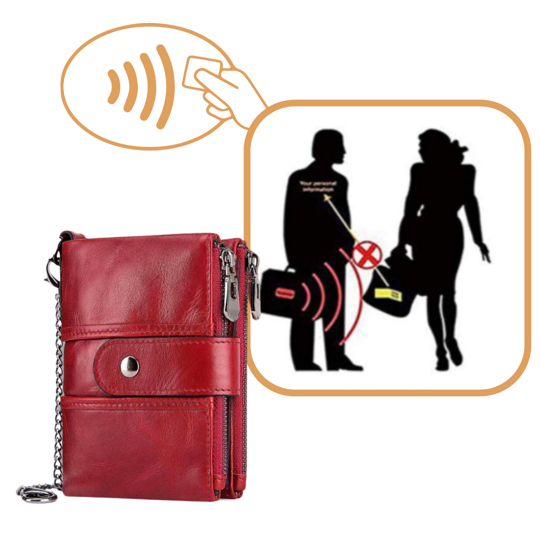 Portefeuille à chaine en cuir