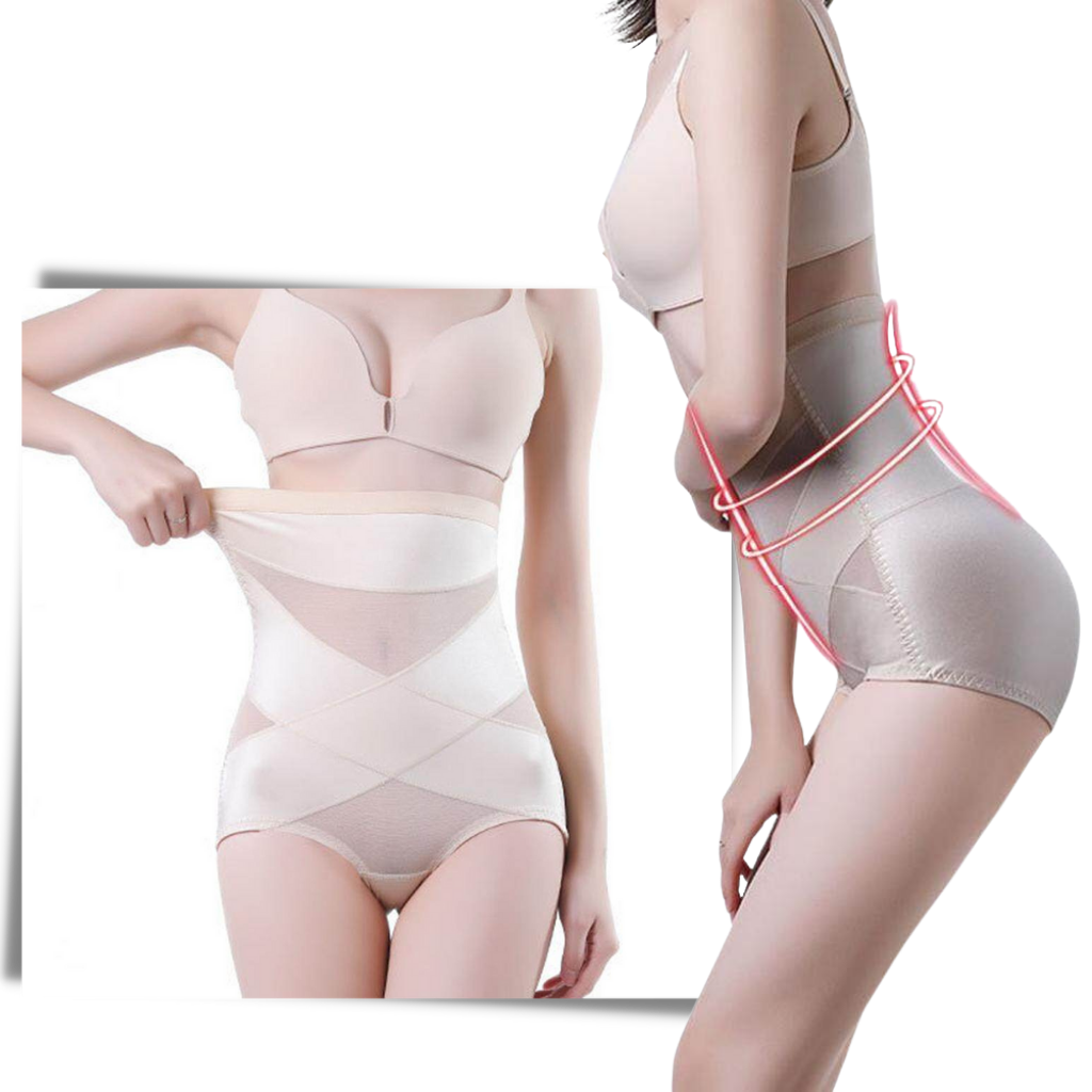 Sous-vêtements de maintien à compression croisée amincissante pour les abdominaux - Ouistiprix