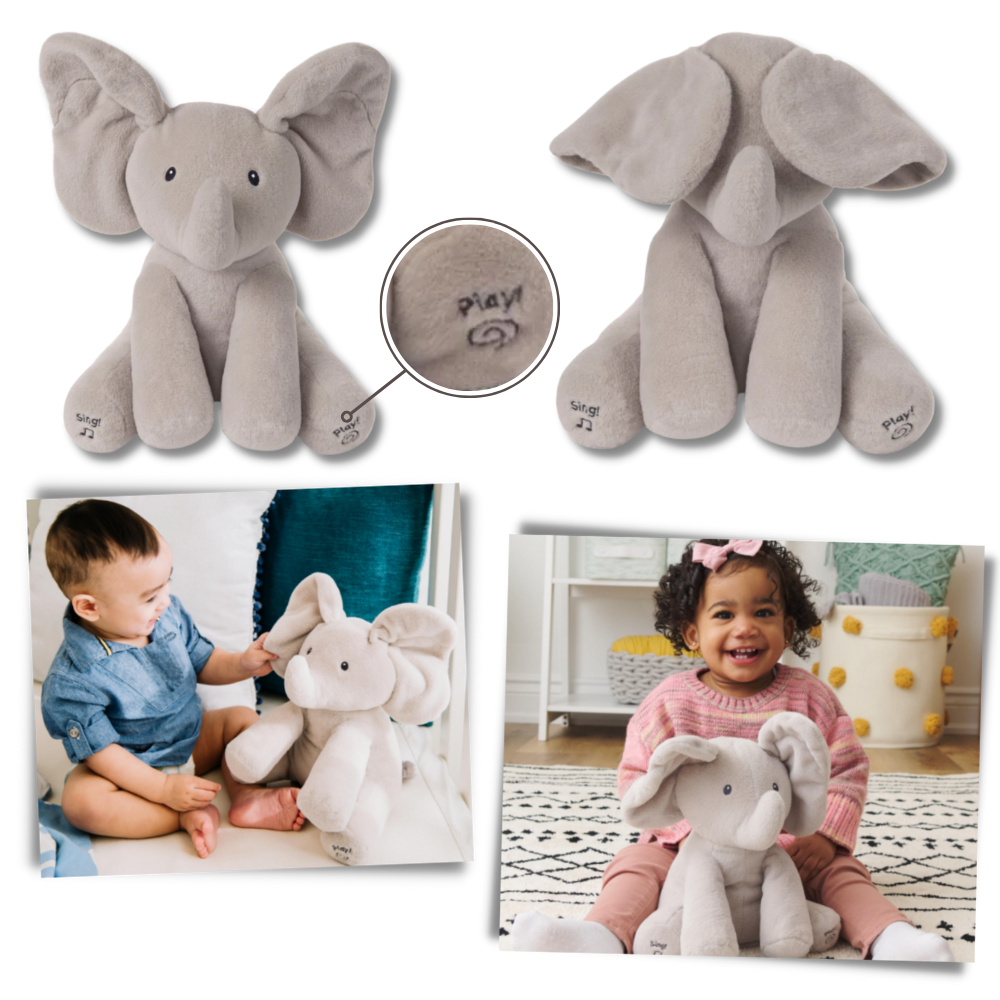 Peluche Éléphant interactif Peek a Boo - Ouistiprix