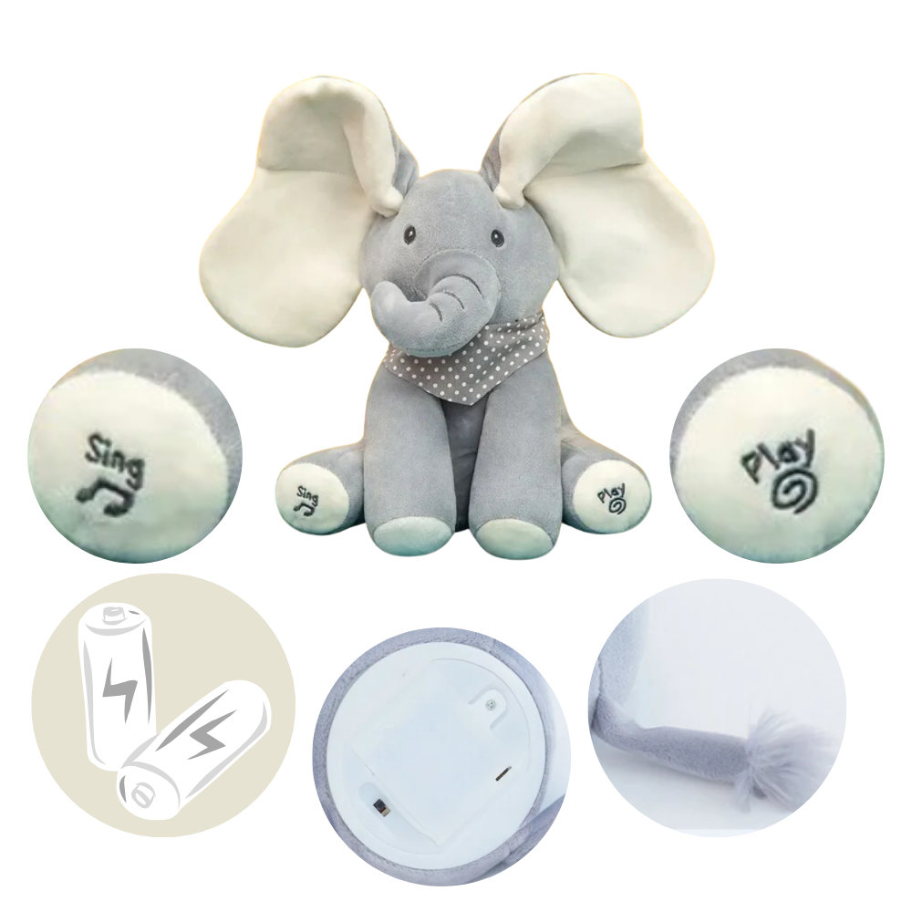 Peluche Éléphant interactif Peek a Boo - Ouistiprix