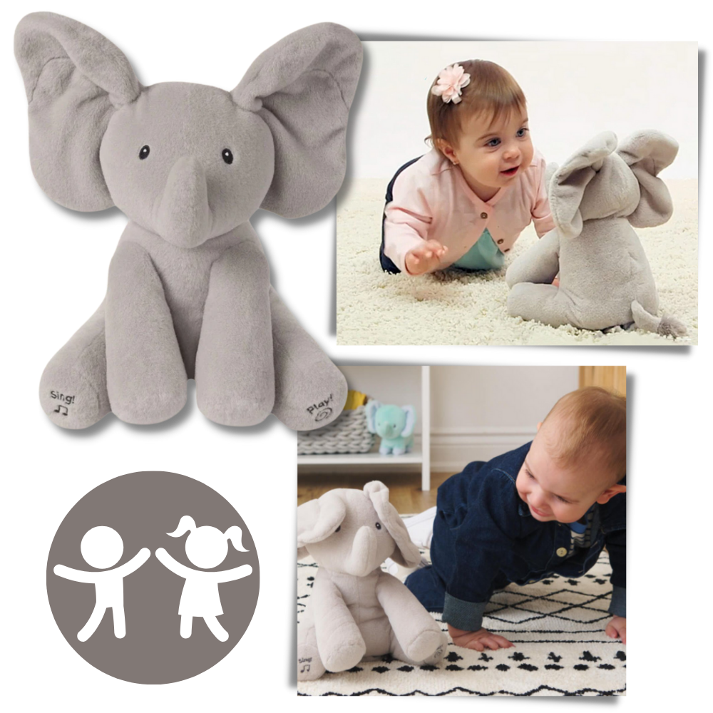 Peluche Éléphant interactif Peek a Boo - Ouistiprix