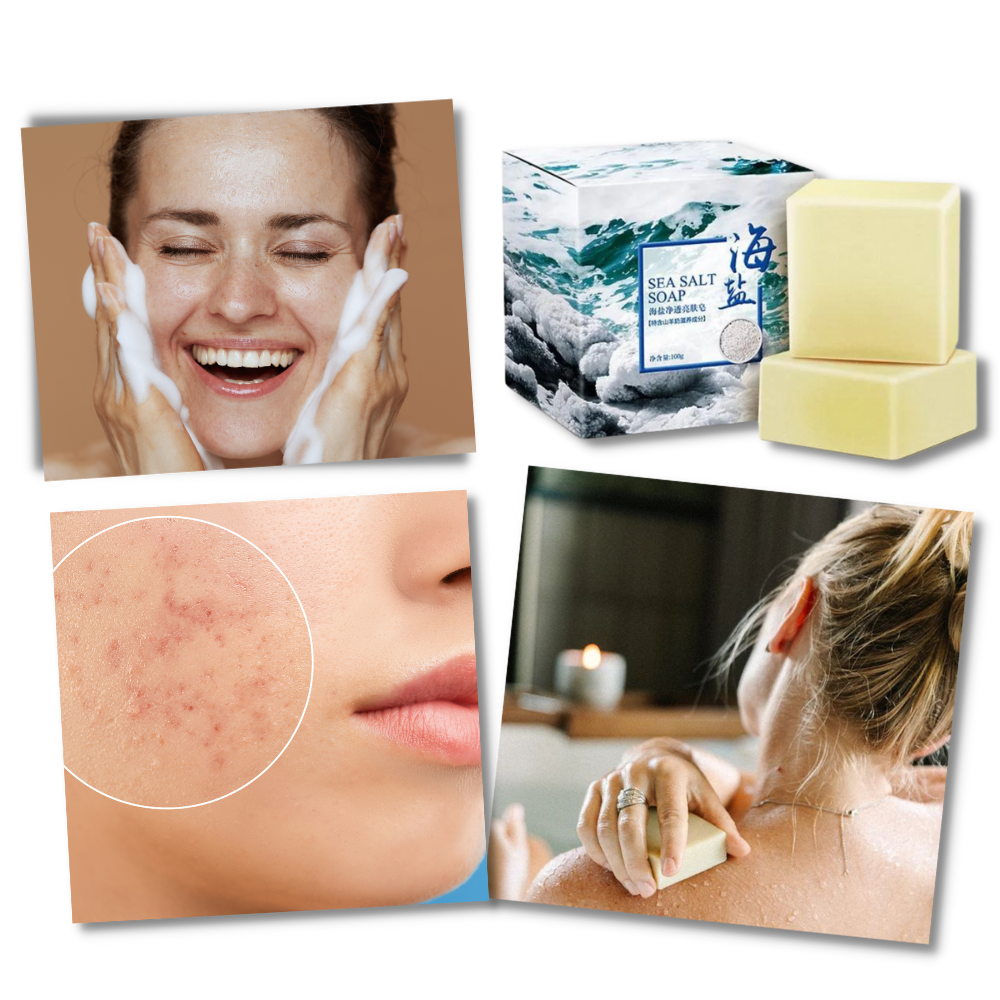 Savon anti acnéique au sel de mer naturel - Ouistiprix