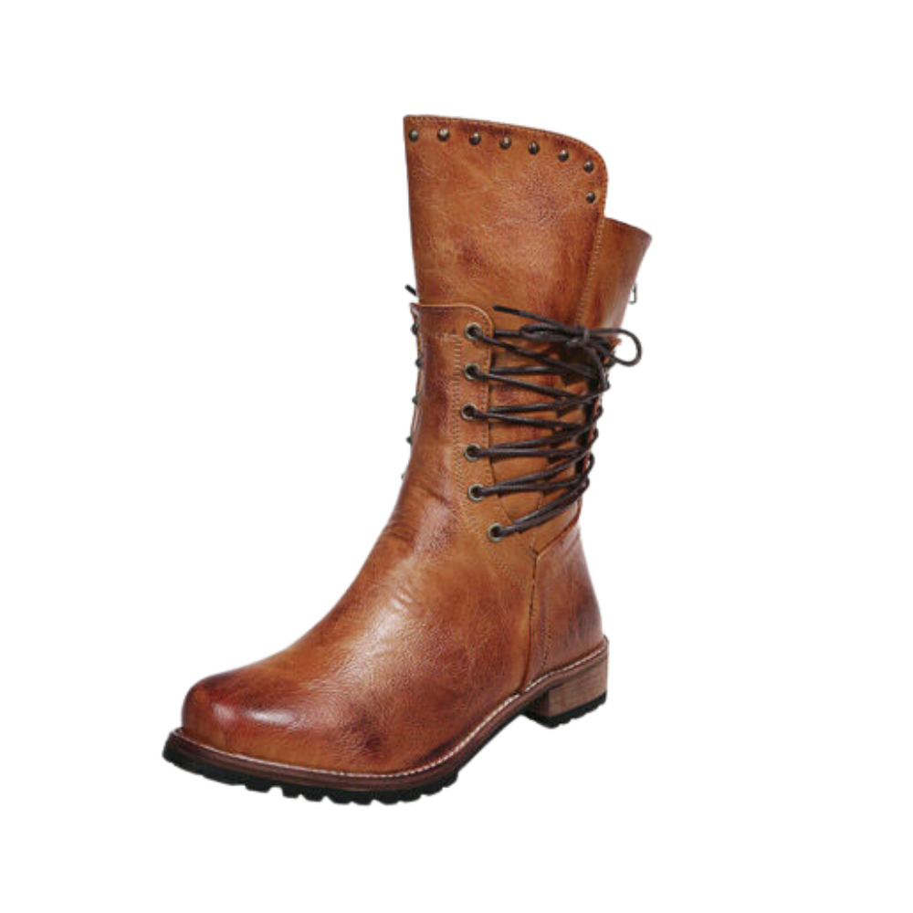 Bottines vintage en cuir PU -Marron/EU35/US4.5/UK2Marron/EU36/US5/UK3Marron/EU37/US6/UK4Marron/EU38/US6.5/UK5Marron/EU39/US7.5/UK6Marron/EU40/US8/UK7Marron/EU41/US8.5/UK8Marron/EU42/US9.5/UK9Marron/EU43/US10/UK10 - Ouistiprix