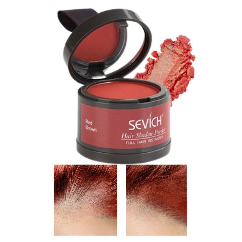 Poudre dissimulatrice de ligne de cheveux -Rouge-marron - Ozerty