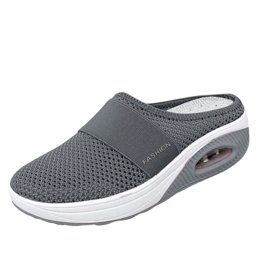 Chaussures à coussin d'air pour diabétiques -Gris foncé - Ozerty