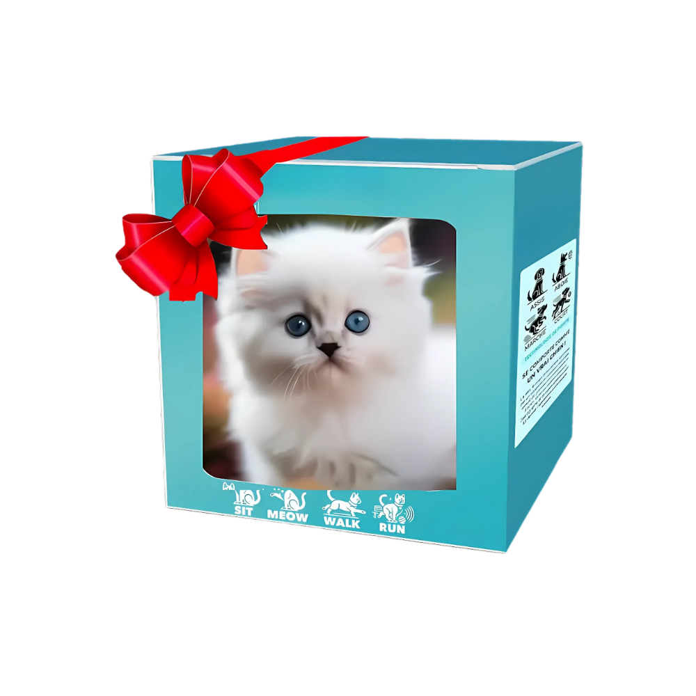 Adorable robot chaton/chiot -Chat blanc persan - Ozerty