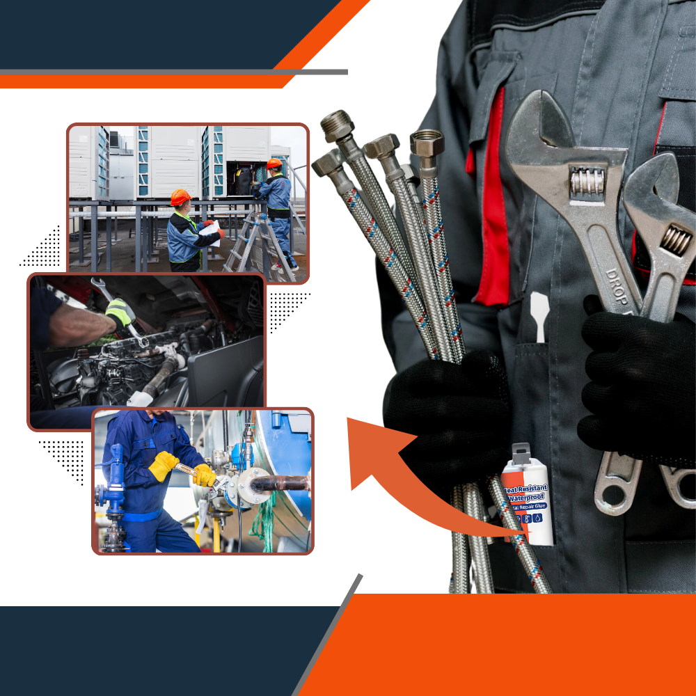 Colle à forte adhérence et étanche pour réparer le métal - Ozerty