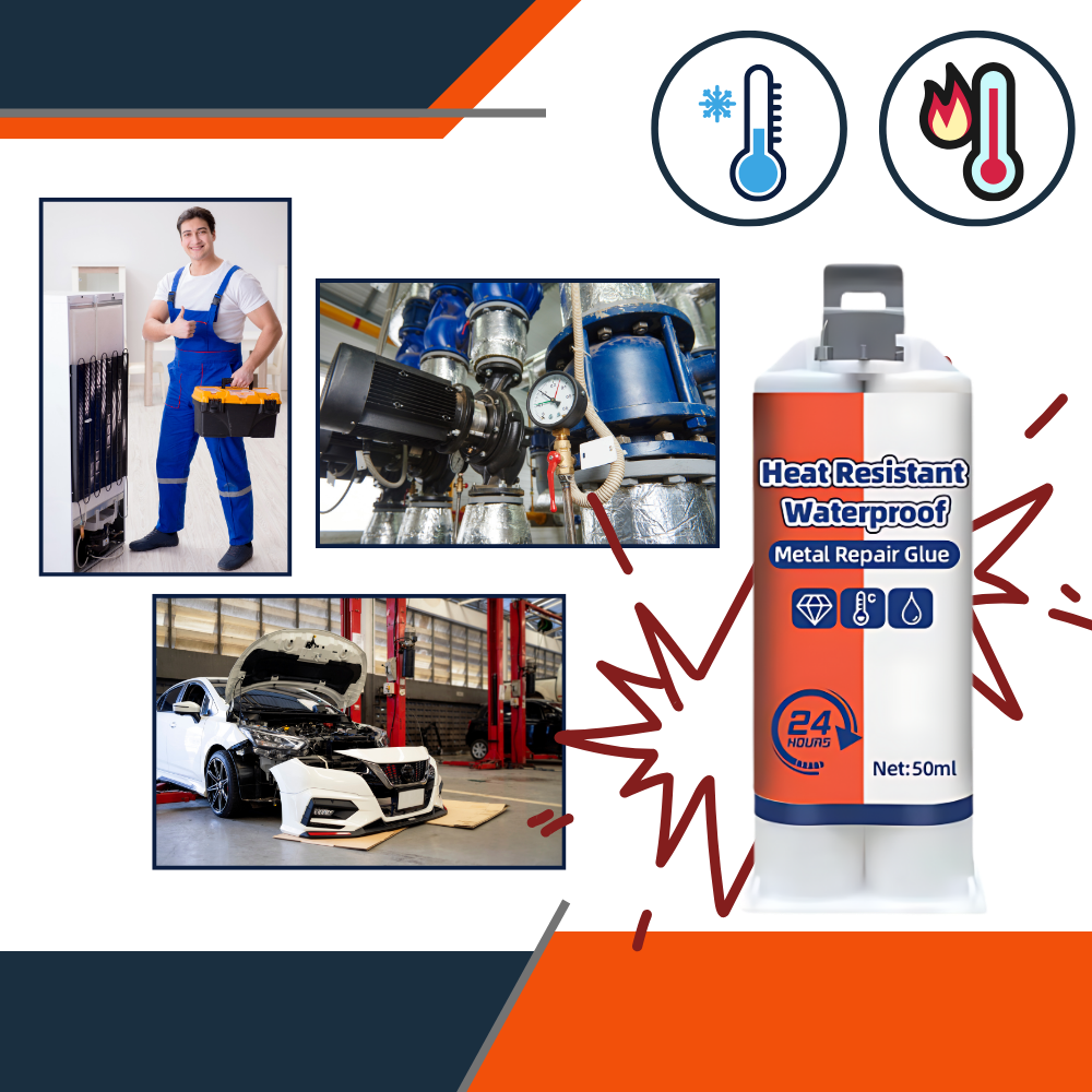 Colle à forte adhérence et étanche pour réparer le métal - Ozerty