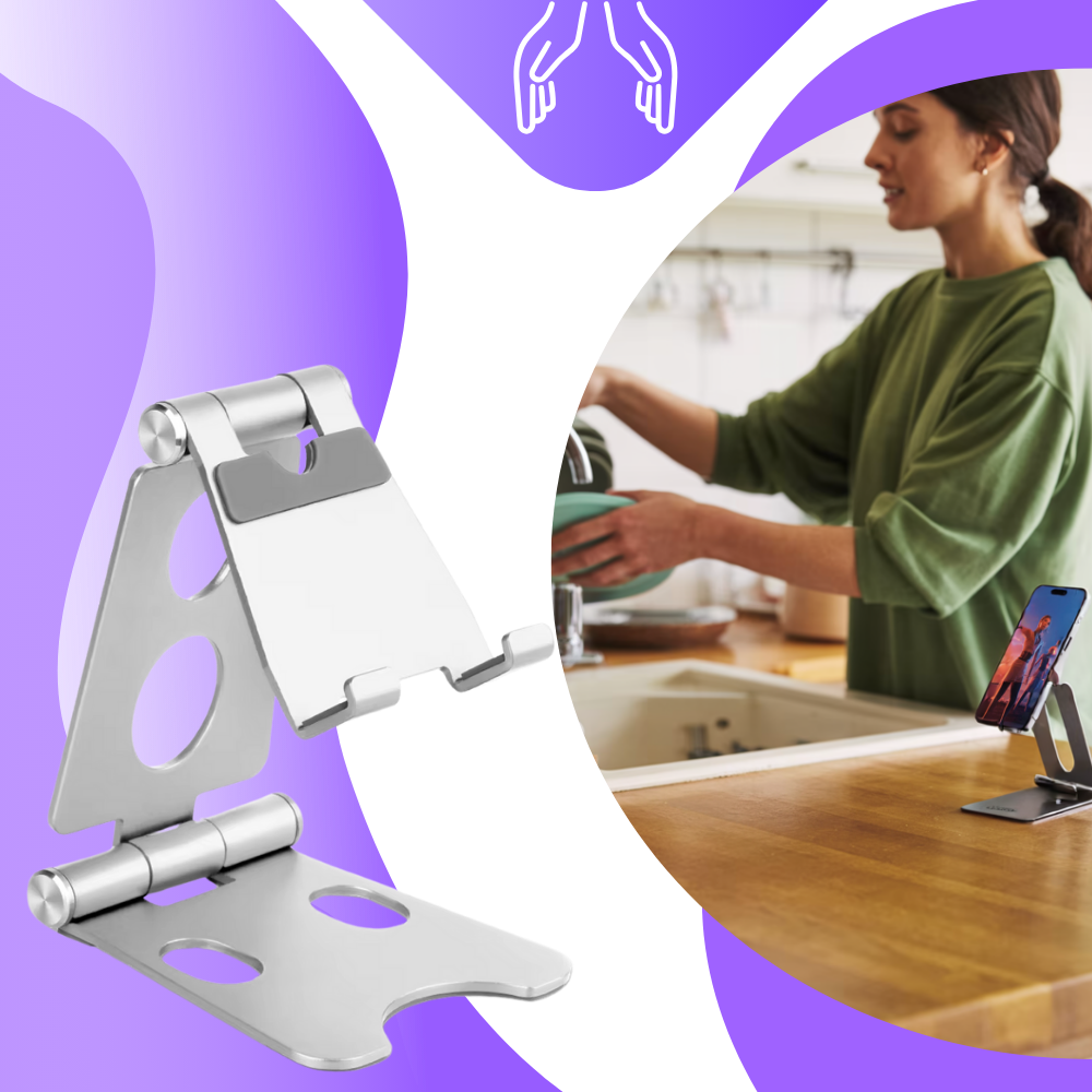 Support pivotant et pliable pour téléphone et tablette