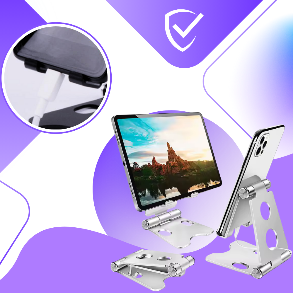 Support pivotant et pliable pour téléphone et tablette
