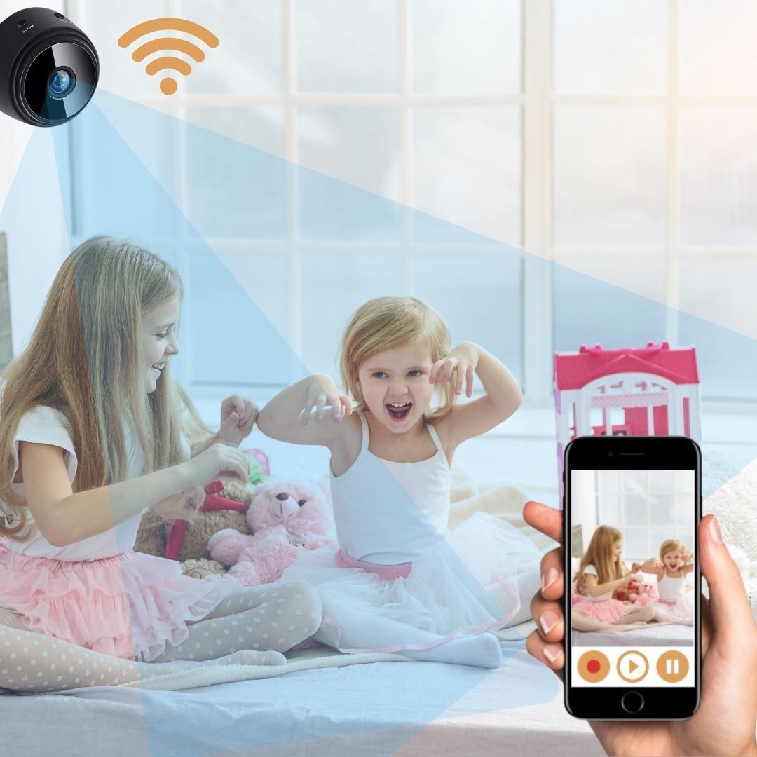 Generic Caméra WiFi 1080P HD Mini suivi automatique sans fil intérieur  Smart Home Security à prix pas cher