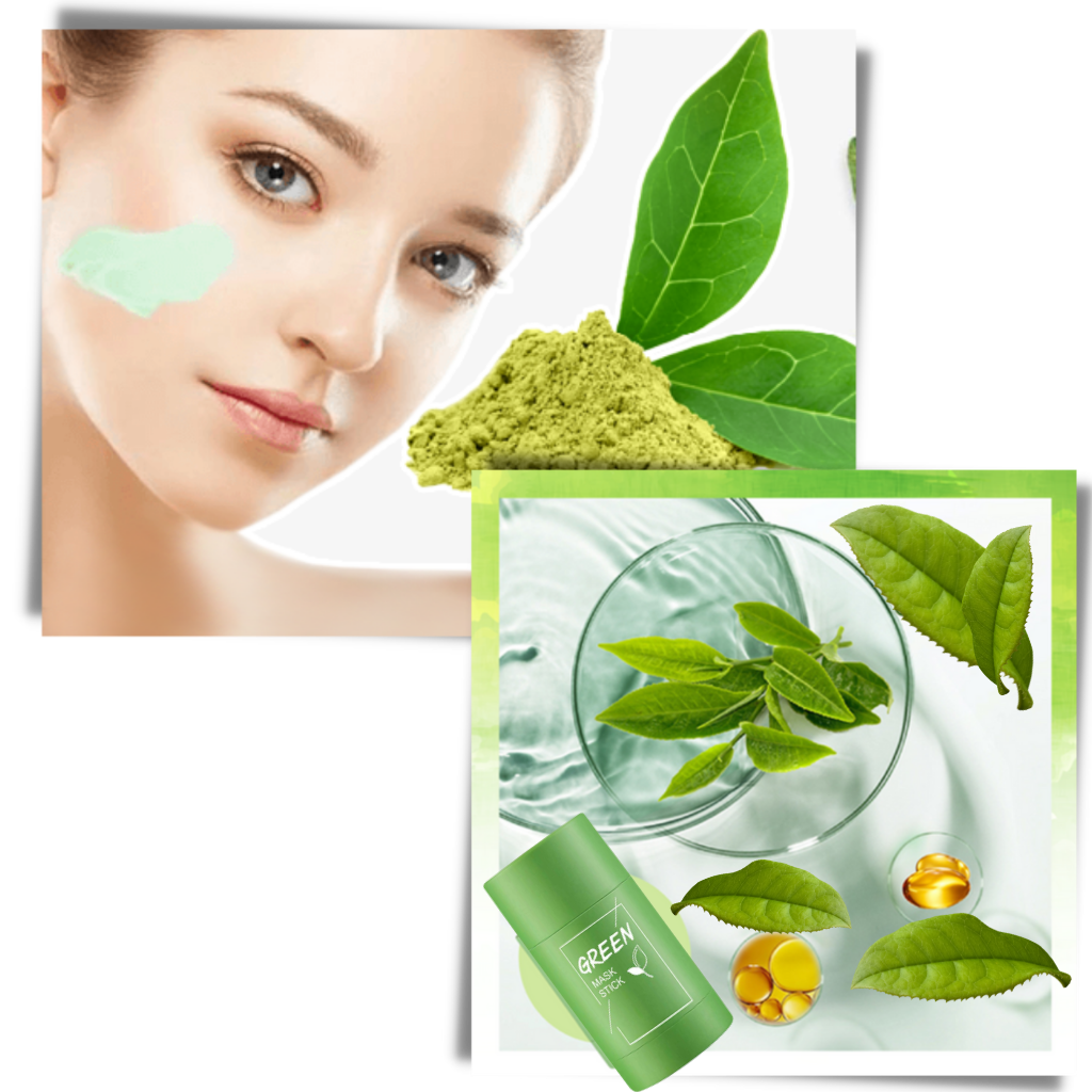 Masque au thé vert pour le nettoyage en profondeur des pores et l'élimination des points noirs. - Ouistiprix
