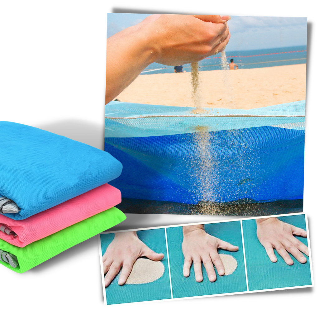 Serviette de plage anti-sable | Tapis Serviette avec filtre à sable - OuistiPrix