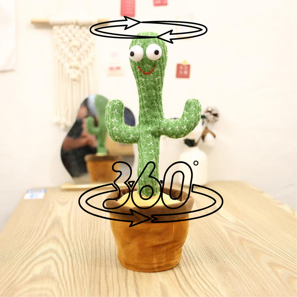 Cactus Dansant Et Parlant Cowboy - 35 Cm, Chante, Répète, Enregistre, Lumineux, Jouet Drôle Pour Enfants
