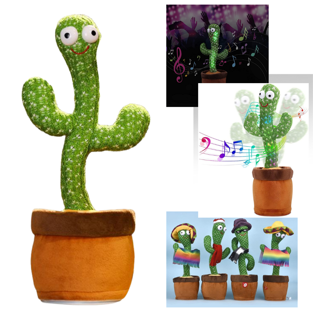 Jouets cactus de charge USB améliorés, cactus dansant, jouet de cactus  parlant répète ce que vous dites