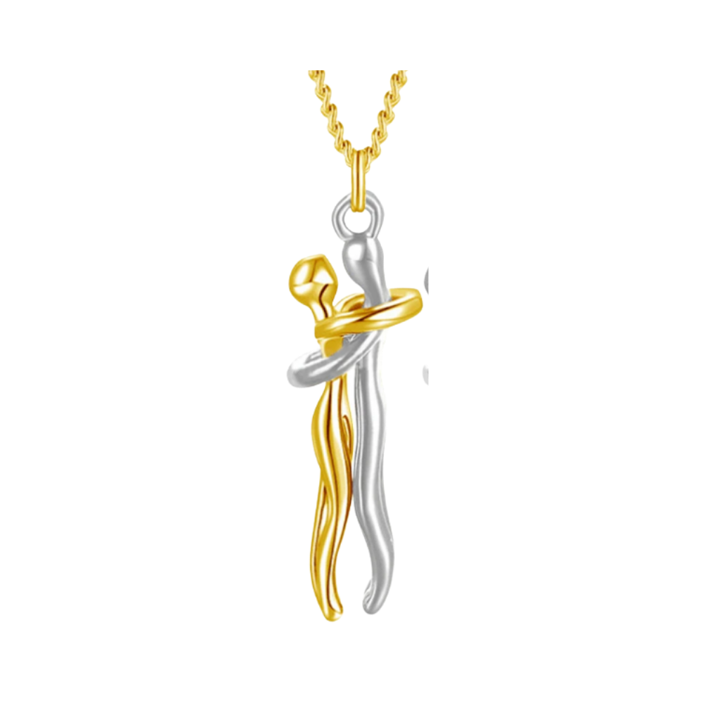 Collier de couple Câlin -L'or - Ouistiprix