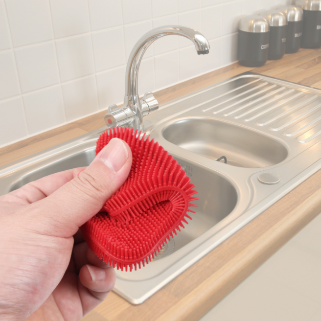 8 morceaux d’éponge de cuisine réutilisable lavable et antibactérie