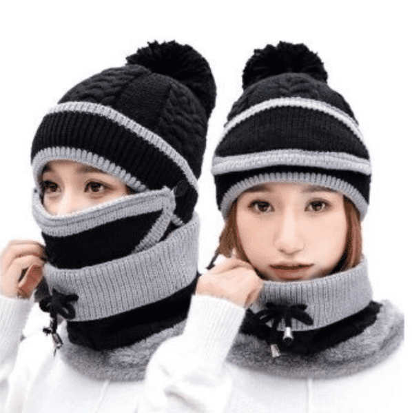 Ensemble bonnet d'hiver (bonnet, écharpe, masque) - OuistiPrix