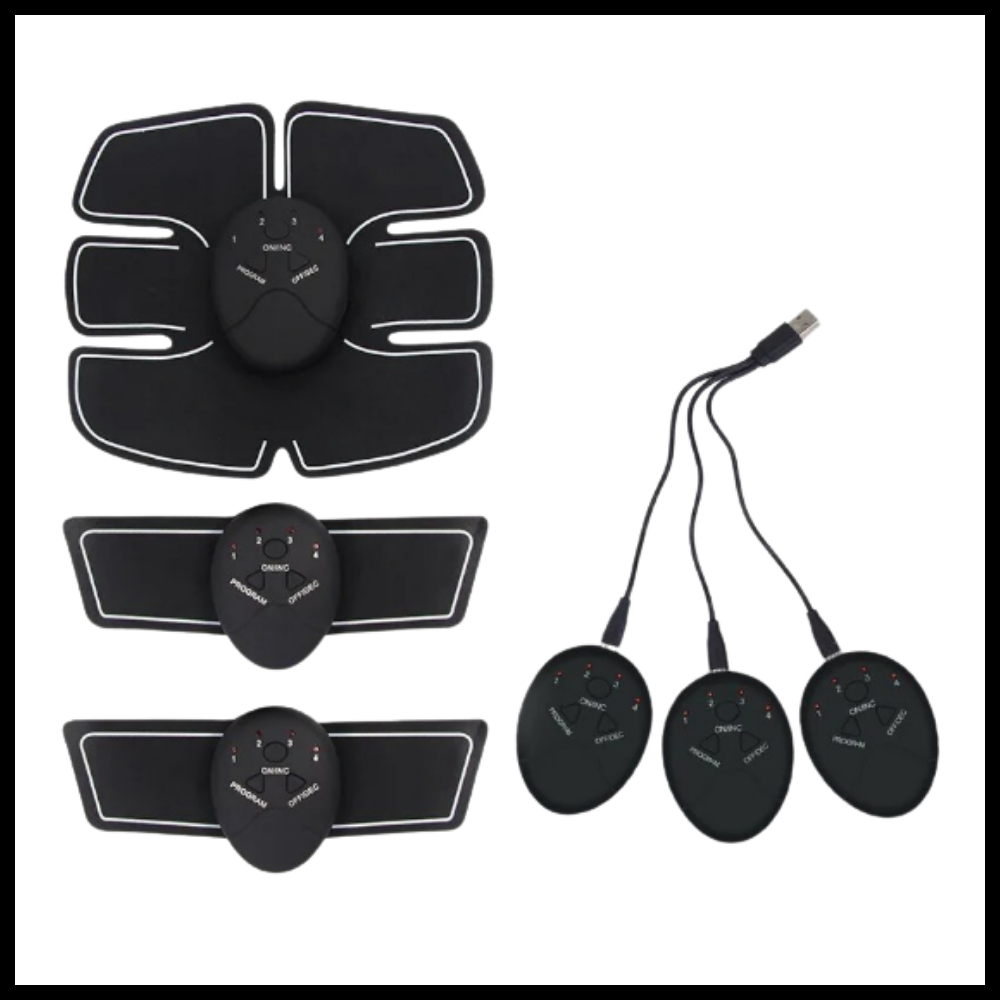 Ceinture Abdominale électro-stimulante - 18 Modes, écran Digital - Rechargeable USB - Pour Maison, Voiture, Bureau