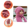 Bonnet à capuche en tricot coupe-vent avec écharpe et protège-oreilles  - Ouistiprix