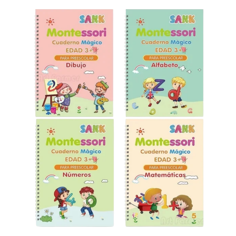Cahier d'écriture effaçable à rainures  -Espagnol 4 Livres - Ouistiprix